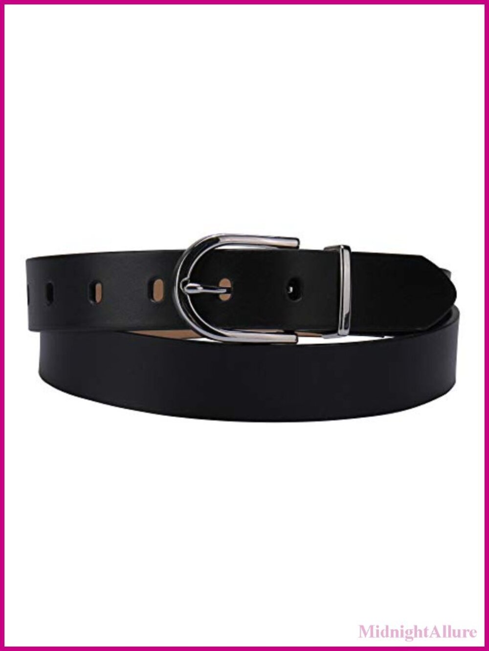 Round Buckle Fashion Belt for Jeans Trousers Casual Statement Belt